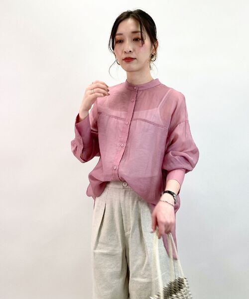 fredy repit（フレディレピ）の「【WEB限定】バックボタンシアーシャツ（シャツ/ブラウス・レディース・ブラック/ピンク/オリーブ・38）」の20枚目の写真