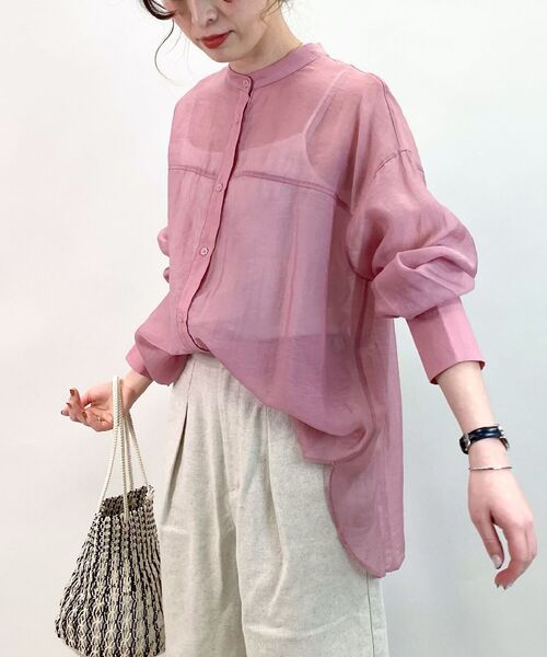 fredy repit（フレディレピ）の「【WEB限定】バックボタンシアーシャツ（シャツ/ブラウス・レディース・ブラック/ピンク/オリーブ・38）」の21枚目の写真