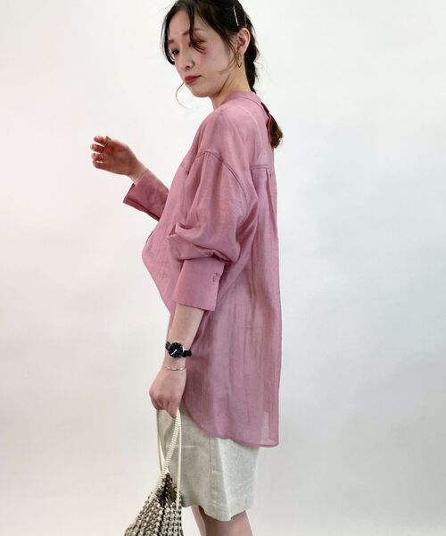 fredy repit（フレディレピ）の「【WEB限定】バックボタンシアーシャツ（シャツ/ブラウス・レディース・ブラック/ピンク/オリーブ・38）」の22枚目の写真