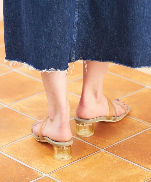 Fabby fabby(ファビィーファビィー)の「クリアコード透明ヒールサンダル(サンダル・レディース・ホワイト/ブラック/ベージュ系その他/ライトグリーン/パイソン・MEDIUM/SS/LARGE/SMALL)」の15枚目の写真