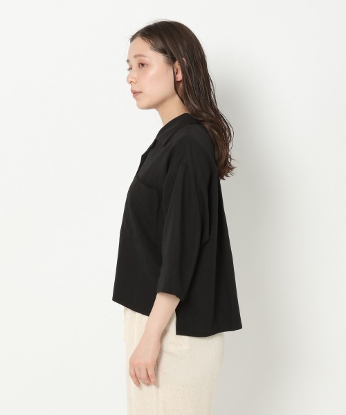 mysty woman(ミスティウーマン)の「開襟オーバーシャツ 943505(シャツ/ブラウス・レディース・ブラック/ベージュ/アイボリー・FREE)」の22枚目の写真