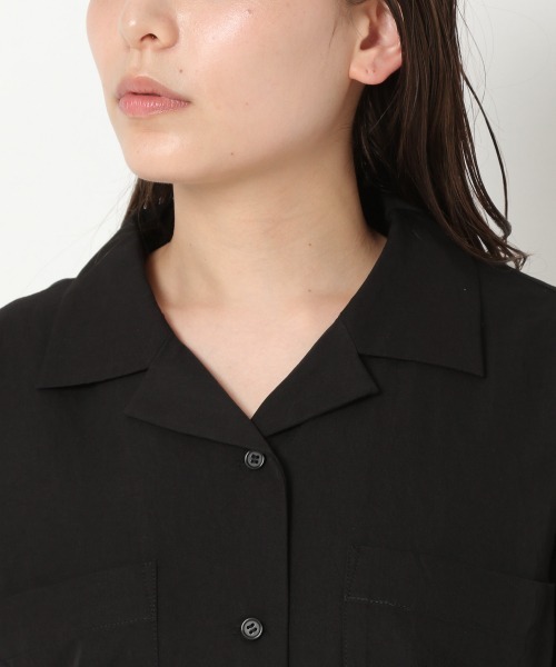 mysty woman(ミスティウーマン)の「開襟オーバーシャツ 943505(シャツ/ブラウス・レディース・ブラック/ベージュ/アイボリー・FREE)」の15枚目の写真