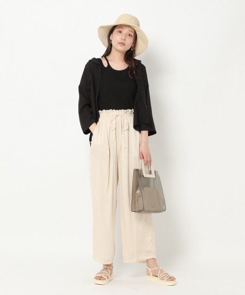 mysty woman(ミスティウーマン)の「開襟オーバーシャツ 943505(シャツ/ブラウス・レディース・ブラック/ベージュ/アイボリー・FREE)」の14枚目の写真