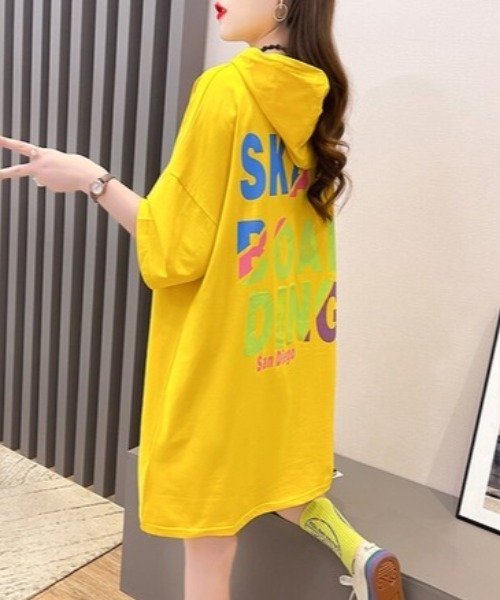 SFW（エスエフダブリュー）の「【大きいサイズ】半袖パーカー LL-4L