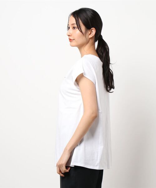 Champion（チャンピオン）の「【Champion】Ａラインフレンチスリーブ（Tシャツ/カットソー・レディース・ホワイト/ブラック/ブラウン/ピンク/オレンジ・M/L）」の9枚目の写真