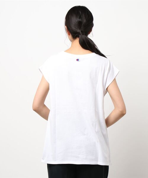 Champion（チャンピオン）の「【Champion】Ａラインフレンチスリーブ（Tシャツ/カットソー・レディース・ホワイト/ブラック/ブラウン/ピンク/オレンジ・M/L）」の8枚目の写真