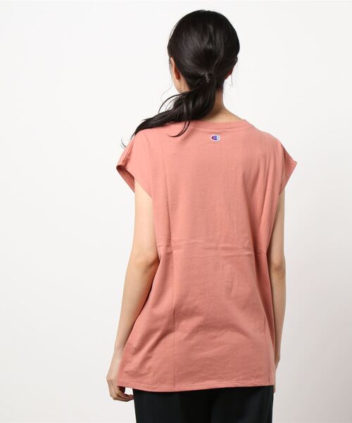 Champion（チャンピオン）の「【Champion】Ａラインフレンチスリーブ（Tシャツ/カットソー・レディース・ホワイト/ブラック/ブラウン/ピンク/オレンジ・M/L）」の11枚目の写真