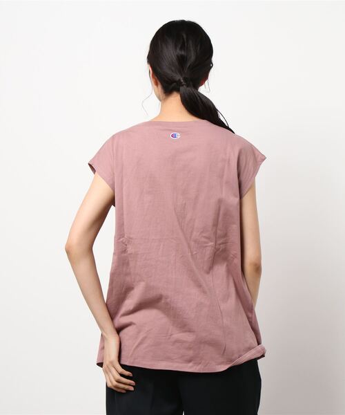 Champion（チャンピオン）の「【Champion】Ａラインフレンチスリーブ（Tシャツ/カットソー・レディース・ホワイト/ブラック/ブラウン/ピンク/オレンジ・M/L）」の10枚目の写真