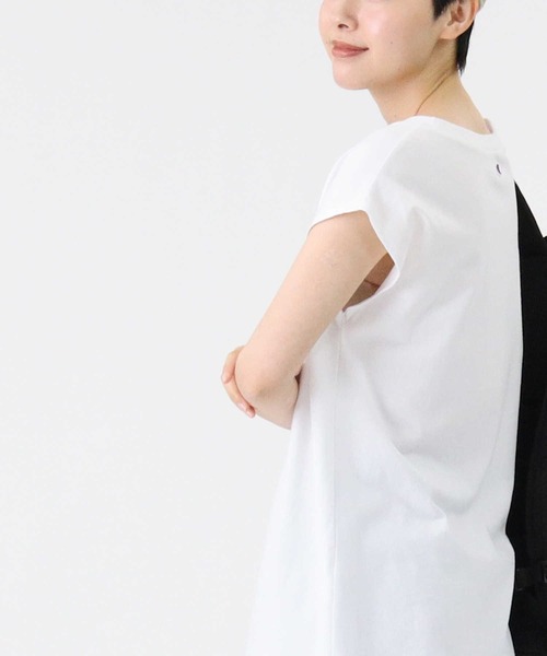 Champion（チャンピオン）の「【Champion】Ａラインフレンチスリーブ（Tシャツ/カットソー・レディース・ホワイト/ブラック/ブラウン/ピンク/オレンジ・M/L）」の13枚目の写真