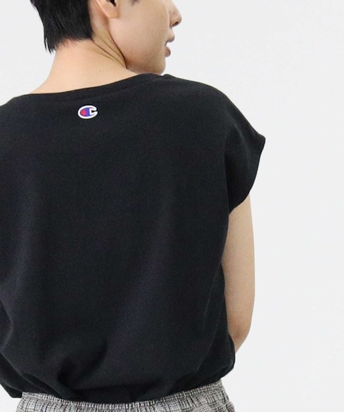 Champion（チャンピオン）の「【Champion】Ａラインフレンチスリーブ（Tシャツ/カットソー・レディース・ホワイト/ブラック/ブラウン/ピンク/オレンジ・M/L）」の18枚目の写真