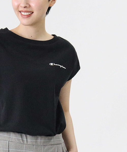 Champion（チャンピオン）の「【Champion】Ａラインフレンチスリーブ（Tシャツ/カットソー・レディース・ホワイト/ブラック/ブラウン/ピンク/オレンジ・M/L）」の19枚目の写真