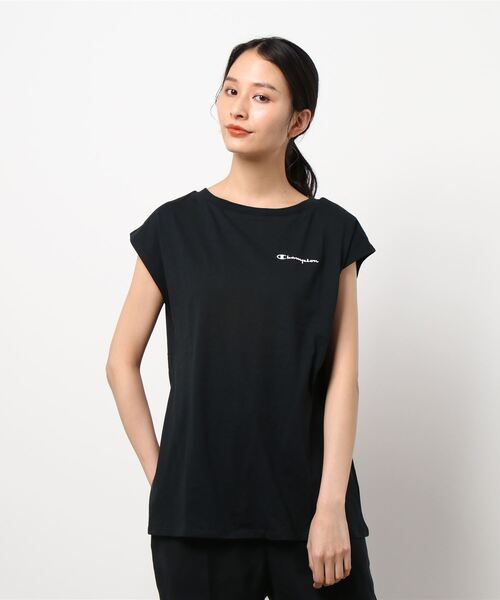 Champion（チャンピオン）の「【Champion】Ａラインフレンチスリーブ（Tシャツ/カットソー・レディース・ホワイト/ブラック/ブラウン/ピンク/オレンジ・M/L）」の21枚目の写真