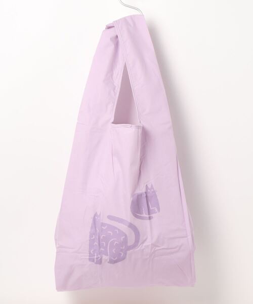 392 plusm(サンキューニプリュスエム)の「TC square bag BIG(エコバッグ/サブバッグ・レディース・ブラック/グリーン/ナチュラル/ライトパープル・FREE)」の4枚目の写真