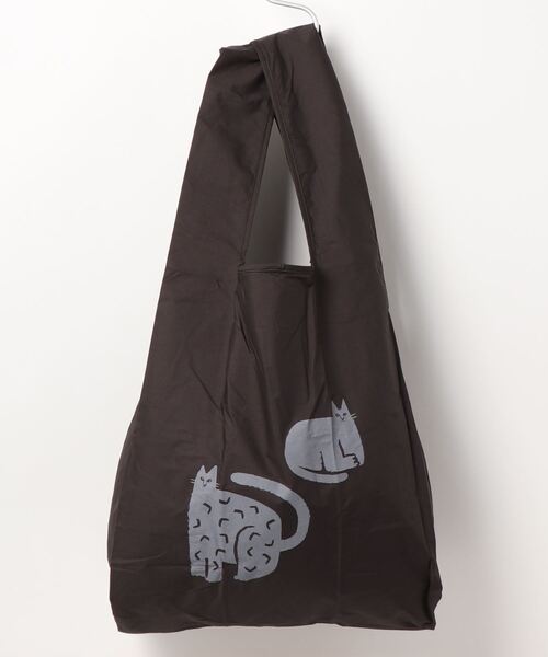 392 plusm(サンキューニプリュスエム)の「TC square bag BIG(エコバッグ/サブバッグ・レディース・ブラック/グリーン/ナチュラル/ライトパープル・FREE)」の2枚目の写真