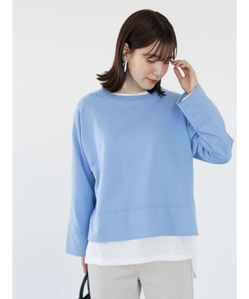 Green　Parks（グリーンパークス）の「ショート丈カットプルオーバー＊（Tシャツ/カットソー・レディース・チャコールグレー/グレー/オレンジ/ブルー・FREE）」の20枚目の写真