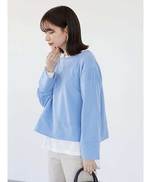 Green　Parks（グリーンパークス）の「ショート丈カットプルオーバー＊（Tシャツ/カットソー・レディース・チャコールグレー/グレー/オレンジ/ブルー・FREE）」の21枚目の写真