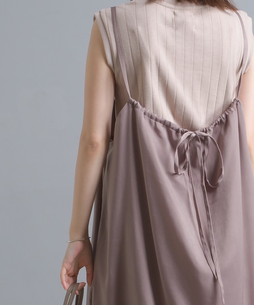 OMNES Another Edition（オムネス アナザーエディション）の「サテンキャミワンピース（ワンピース・レディース・ブラック/ミント/モカ・FREE）」の7枚目の写真