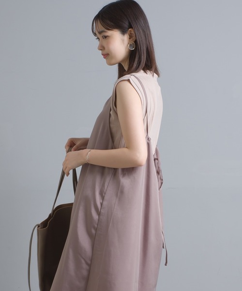 OMNES Another Edition（オムネス アナザーエディション）の「サテンキャミワンピース（ワンピース・レディース・ブラック/ミント/モカ・FREE）」の6枚目の写真
