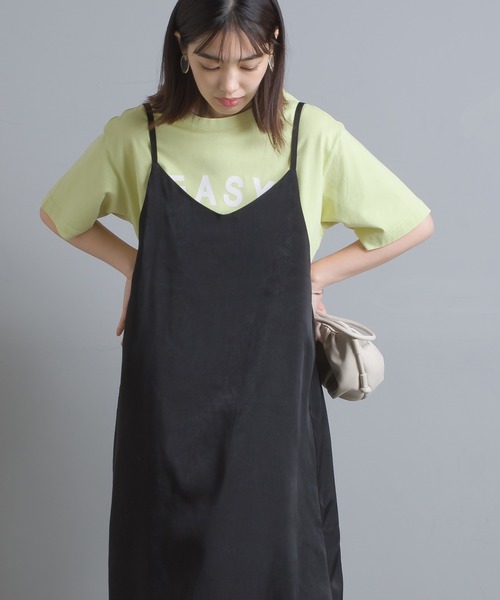 OMNES Another Edition（オムネス アナザーエディション）の「サテンキャミワンピース（ワンピース・レディース・ブラック/ミント/モカ・FREE）」の14枚目の写真