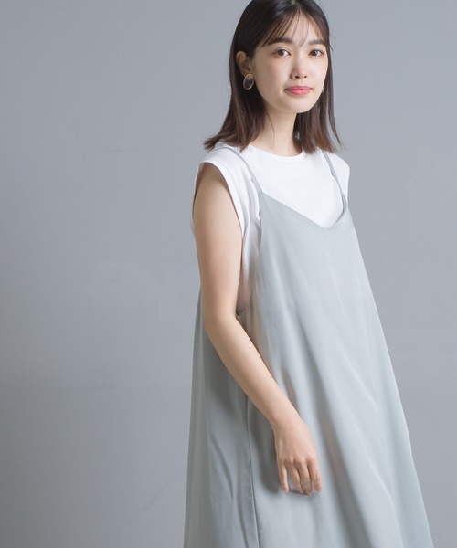 OMNES Another Edition（オムネス アナザーエディション）の「サテンキャミワンピース（ワンピース・レディース・ブラック/ミント/モカ・FREE）」の15枚目の写真