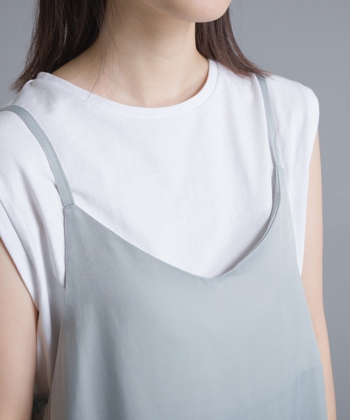 OMNES Another Edition（オムネス アナザーエディション）の「サテンキャミワンピース（ワンピース・レディース・ブラック/ミント/モカ・FREE）」の13枚目の写真