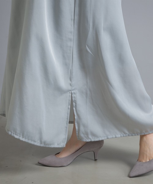 OMNES Another Edition（オムネス アナザーエディション）の「サテンキャミワンピース（ワンピース・レディース・ブラック/ミント/モカ・FREE）」の8枚目の写真