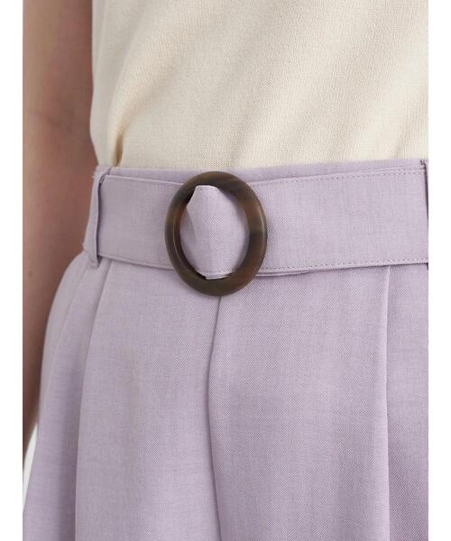 earth music&ecology（アースミュージックアンドエコロジー）の「ベルト付きショートパンツ　＊（その他パンツ・レディース・グリーン/ライトベージュ/ラベンダー・FREE）」の8枚目の写真