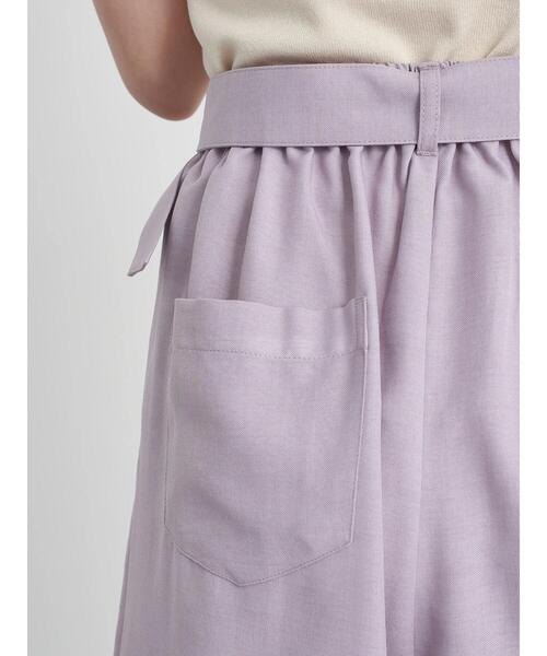 earth music&ecology（アースミュージックアンドエコロジー）の「ベルト付きショートパンツ　＊（その他パンツ・レディース・グリーン/ライトベージュ/ラベンダー・FREE）」の5枚目の写真