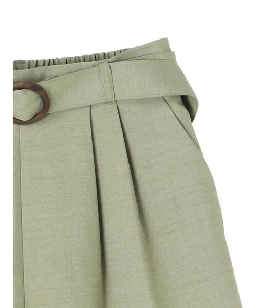 earth music&ecology（アースミュージックアンドエコロジー）の「ベルト付きショートパンツ　＊（その他パンツ・レディース・グリーン/ライトベージュ/ラベンダー・FREE）」の18枚目の写真