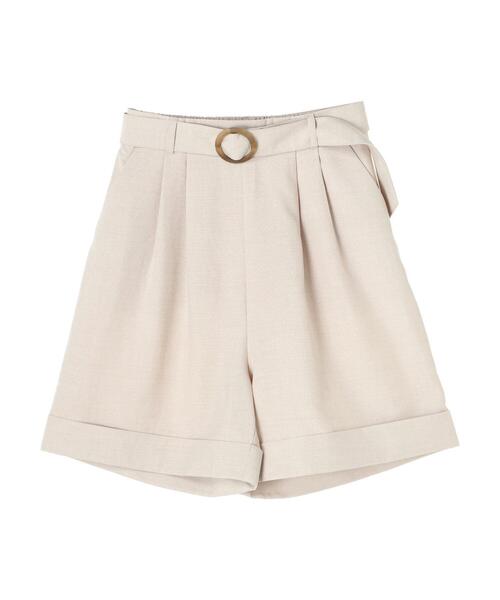 earth music&ecology（アースミュージックアンドエコロジー）の「ベルト付きショートパンツ　＊（その他パンツ・レディース・グリーン/ライトベージュ/ラベンダー・FREE）」の16枚目の写真