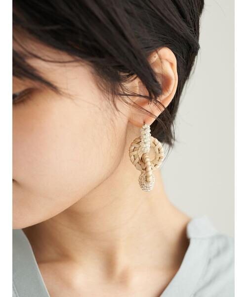 YECCA VECCA（イェッカヴェッカ）の「2wayビーズリングピアス＊＊（ピアス（両耳用）・レディース・ライトグレー/ブルー/パープル・FREE）」の4枚目の写真