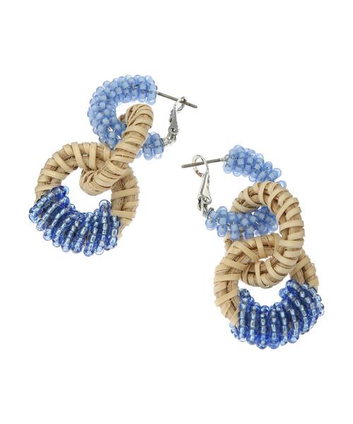 YECCA VECCA（イェッカヴェッカ）の「2wayビーズリングピアス＊＊（ピアス（両耳用）・レディース・ライトグレー/ブルー/パープル・FREE）」の15枚目の写真