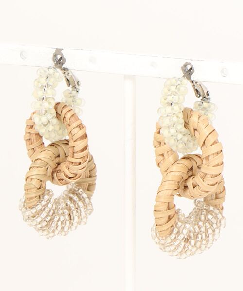 YECCA VECCA（イェッカヴェッカ）の「2wayビーズリングピアス＊＊（ピアス（両耳用）・レディース・ライトグレー/ブルー/パープル・FREE）」の6枚目の写真