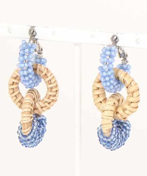 YECCA VECCA（イェッカヴェッカ）の「2wayビーズリングピアス＊＊（ピアス（両耳用）・レディース・ライトグレー/ブルー/パープル・FREE）」の14枚目の写真