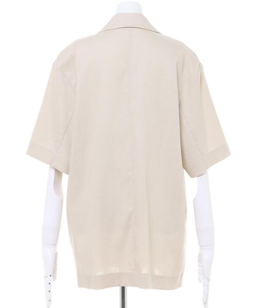 INGNI(イング)の「麻Wテーラー半袖/ジャケット(テーラードジャケット・レディース・ブラウン/ライトカーキ/ライトベージュ・M)」の14枚目の写真