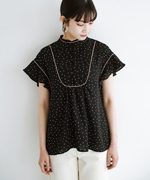 haco!（ハコ）の「パッと着てさっと華やぐ！かわいい柄のパイピングブラウス（シャツ/ブラウス・レディース）」