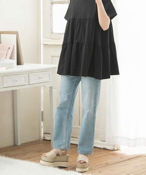 Newlyme(ニューリーミー)の「厚底ダブルヒールサンダル(サンダル・レディース・ライトグレー/ライトピンク/ホワイト/ベージュ/ブラック/ゴールド・22.5cm/23cm/23.5cm/24cm/24.5cm/25cm/25.5cm)」の14枚目の写真