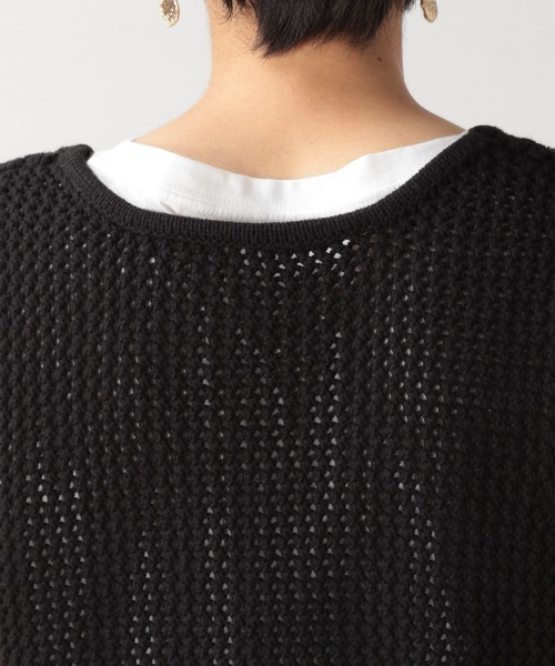 RAGEBLUE（レイジブルー）の「かぎ針編みニットベスト/956166（ベスト・レディース・ホワイト/ブラック・FREE）」の17枚目の写真