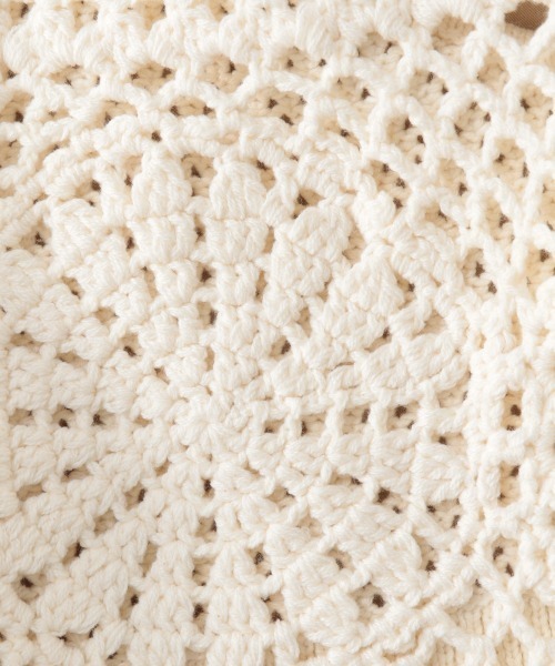 RAGEBLUE（レイジブルー）の「かぎ針編みニットベスト/956166（ベスト・レディース・ホワイト/ブラック・FREE）」の18枚目の写真