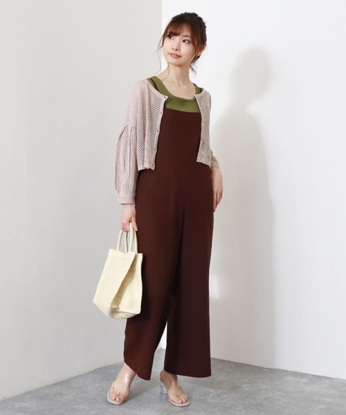 archives(アルシーヴ)の「麻調ロンパース(サロペット/オーバーオール・レディース・グレイッシュベージュ/アイボリー/ブラウン・MEDIUM)」の15枚目の写真