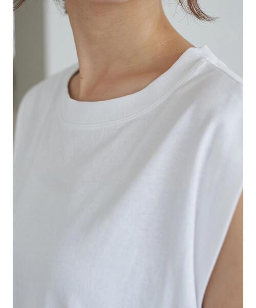 earth music&ecology（アースミュージックアンドエコロジー）の「スリーブレスカットチュニック ＊（Tシャツ/カットソー・レディース・オフホワイト・FREE）」の6枚目の写真