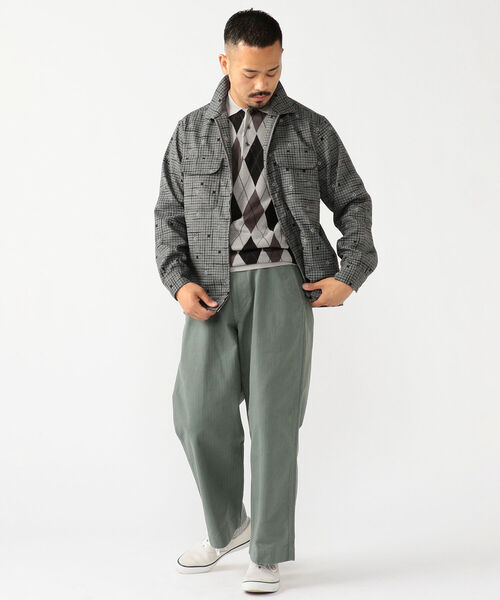 BEAMS PLUS（ビームスプラス）の「BEAMS PLUS / プリント ジップ ブルゾン（ブルゾン・メンズ・グレー・SMALL/MEDIUM/LARGE/X-LARGE）」の4枚目の写真