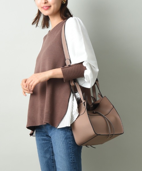 INTERPLANET（インタープラネット）の「ハンモックＢＡＧ（ショルダーバッグ・レディース・ベージュ/ブラック・フリー）」の4枚目の写真