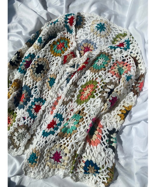 WC（ダブル シー）の「クロシェカーディガン（カーディガン/ボレロ・レディース・ホワイト/ブラック・FREE）」の5枚目の写真