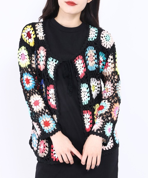 WC（ダブル シー）の「クロシェカーディガン（カーディガン/ボレロ・レディース・ホワイト/ブラック・FREE）」の7枚目の写真