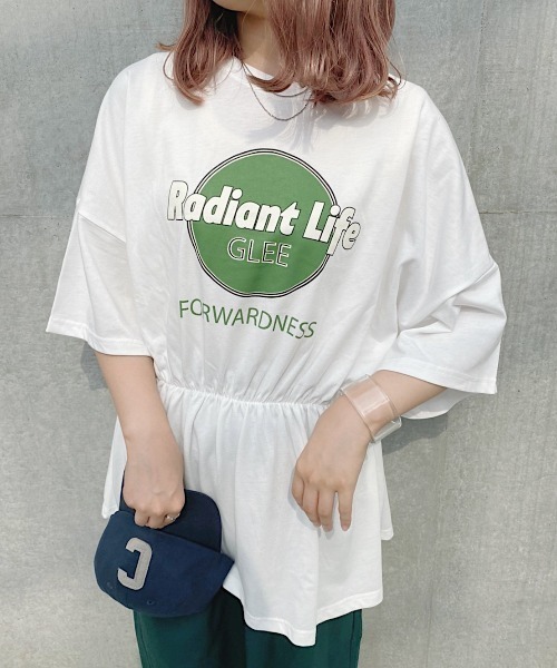 nemne store(ネンネストア)の「浜辺をかけるウェストシャーリングロゴTシャツ(Tシャツ/カットソー・レディース・ベージュ/オフホワイト/スミクロ/カーキ・フリー)」の21枚目の写真