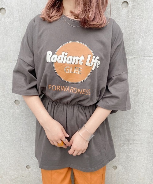 nemne store(ネンネストア)の「浜辺をかけるウェストシャーリングロゴTシャツ(Tシャツ/カットソー・レディース・ベージュ/オフホワイト/スミクロ/カーキ・フリー)」の22枚目の写真