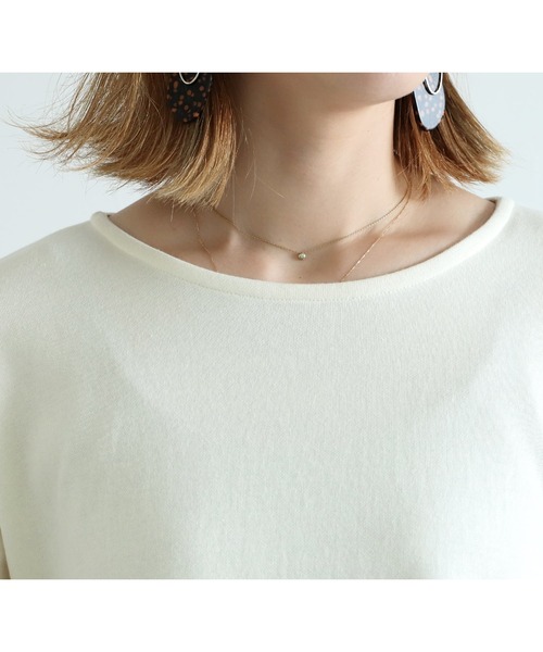 reca（レカ）の「【ZOZOTOWN限定】サイド重ねラウンド裾フレアプルオーバー（Tシャツ/カットソー・レディース・グレイッシュベージュ/ブラック/アイボリー/ダークブラウン・FREE）」の14枚目の写真