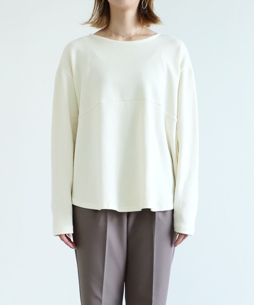 reca（レカ）の「【ZOZOTOWN限定】サイド重ねラウンド裾フレアプルオーバー（Tシャツ/カットソー・レディース・グレイッシュベージュ/ブラック/アイボリー/ダークブラウン・FREE）」の16枚目の写真