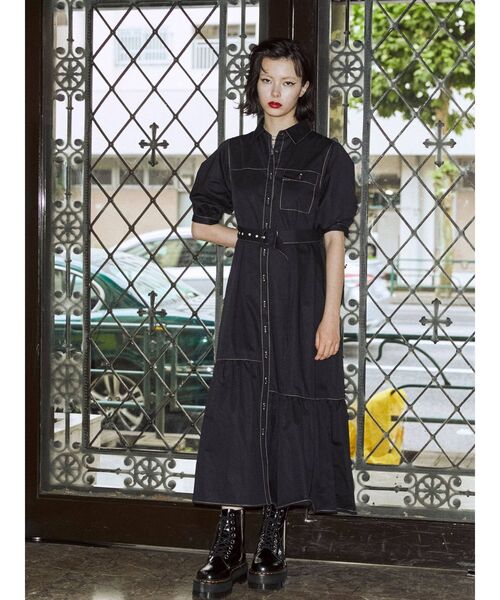 jouetie（ジュエティ）の「カラーステッチワンピース（ワンピース・レディース・ブルー/ブラック/アイボリー/その他1・MEDIUM）」の9枚目の写真